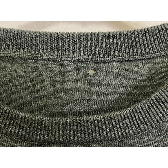 SUITSUPPLY Gray Long Sleeve 100% Merino Wool Pullover Sweater  Mens Size Medium - Picture 9 of 9
